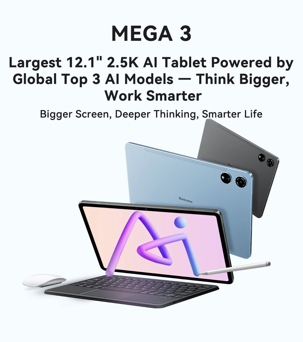 BLACKVIEW Mega 3 12.1" FHD 4G Android Tablet - 256GB