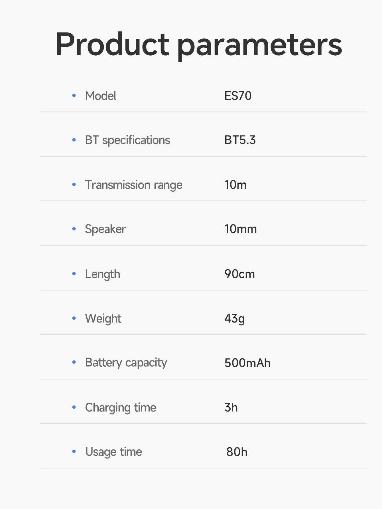 HOCO ES70 Neckband Bluetooth Wireless Earbuds