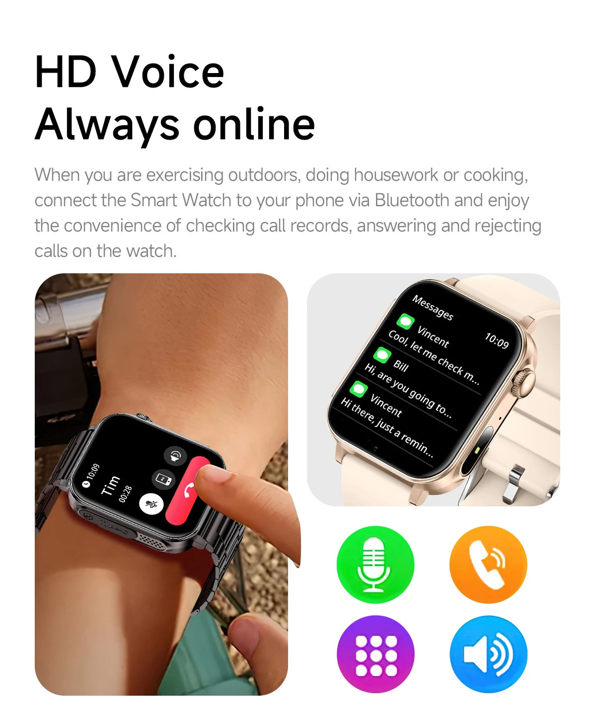 COLMI P80 1.83" HD Smart Watch with Flashlight