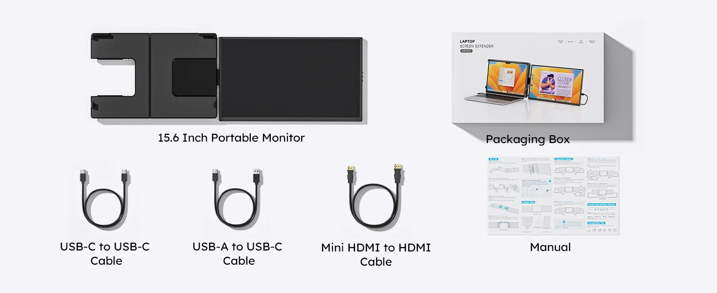 DOPESPLAY Full HD 15.6" IPS Portable Monitor and Laptop Screen Extender