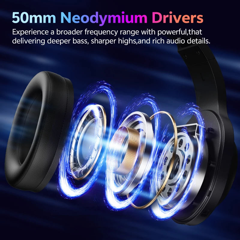 QCY Heroad V200 RGB Bluetooth Wireless Gaming Headphones