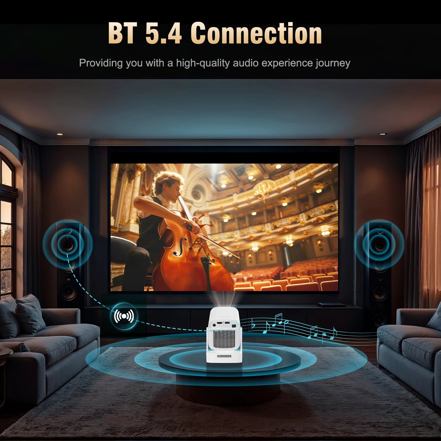 MAGCUBIC HY310 Portable Home Cinema Projector with Google Assistant
