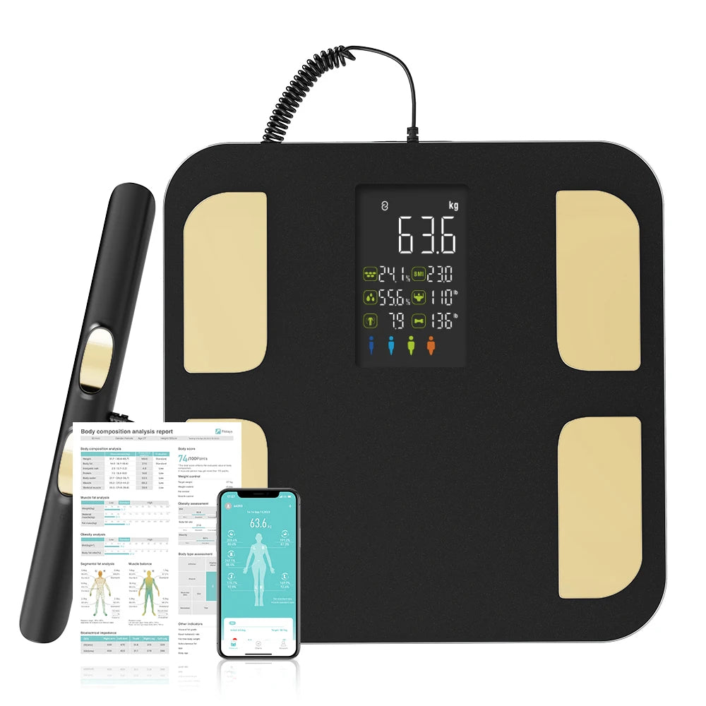 FITDAYS Bluetooth Smart Body Fat Scales - Black