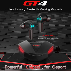 The EDIFIER GT4 Bluetooth Wireless Gaming Earbuds deliver immersive sound and low-latency performance. Enjoy high-quality audio and a comfortable fit for an enhanced gaming experience.