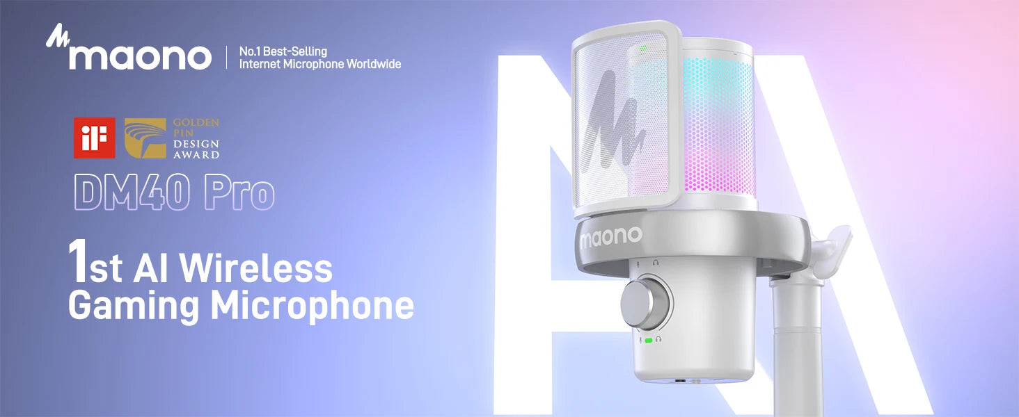 MAONO DM40 USB Streaming Microphone with AI Voice Changer