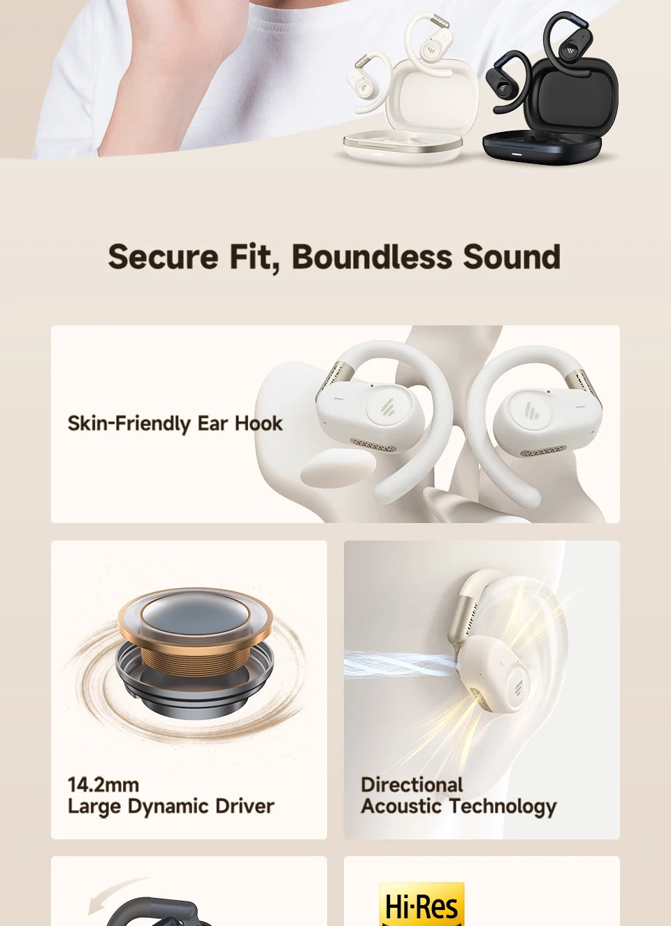 EDIFIER A6 TWS Bluetooth Wireless Open-Ear Earphones