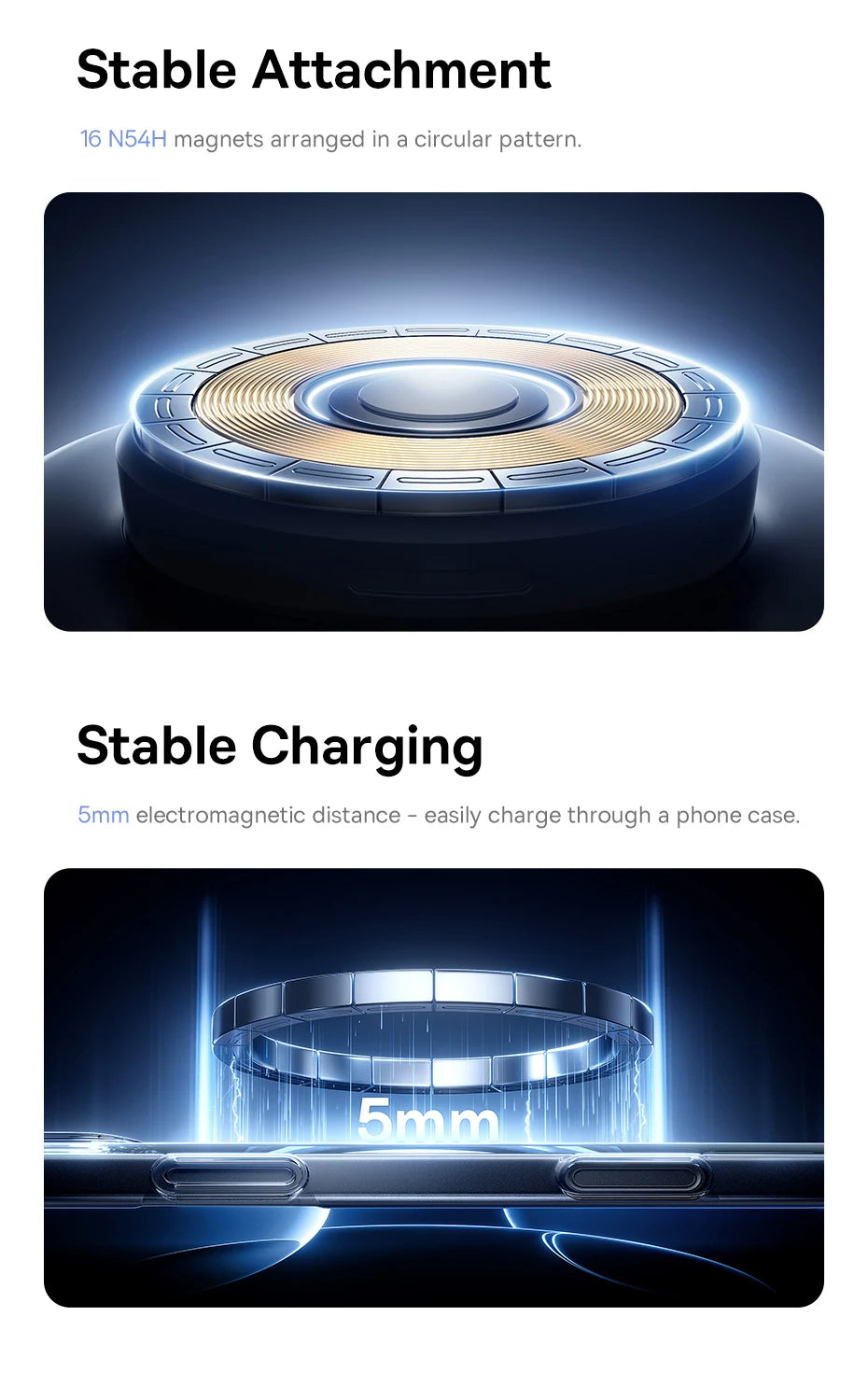 BASEUS Enerfill Qi2 Foldable Wireless Charger Stand