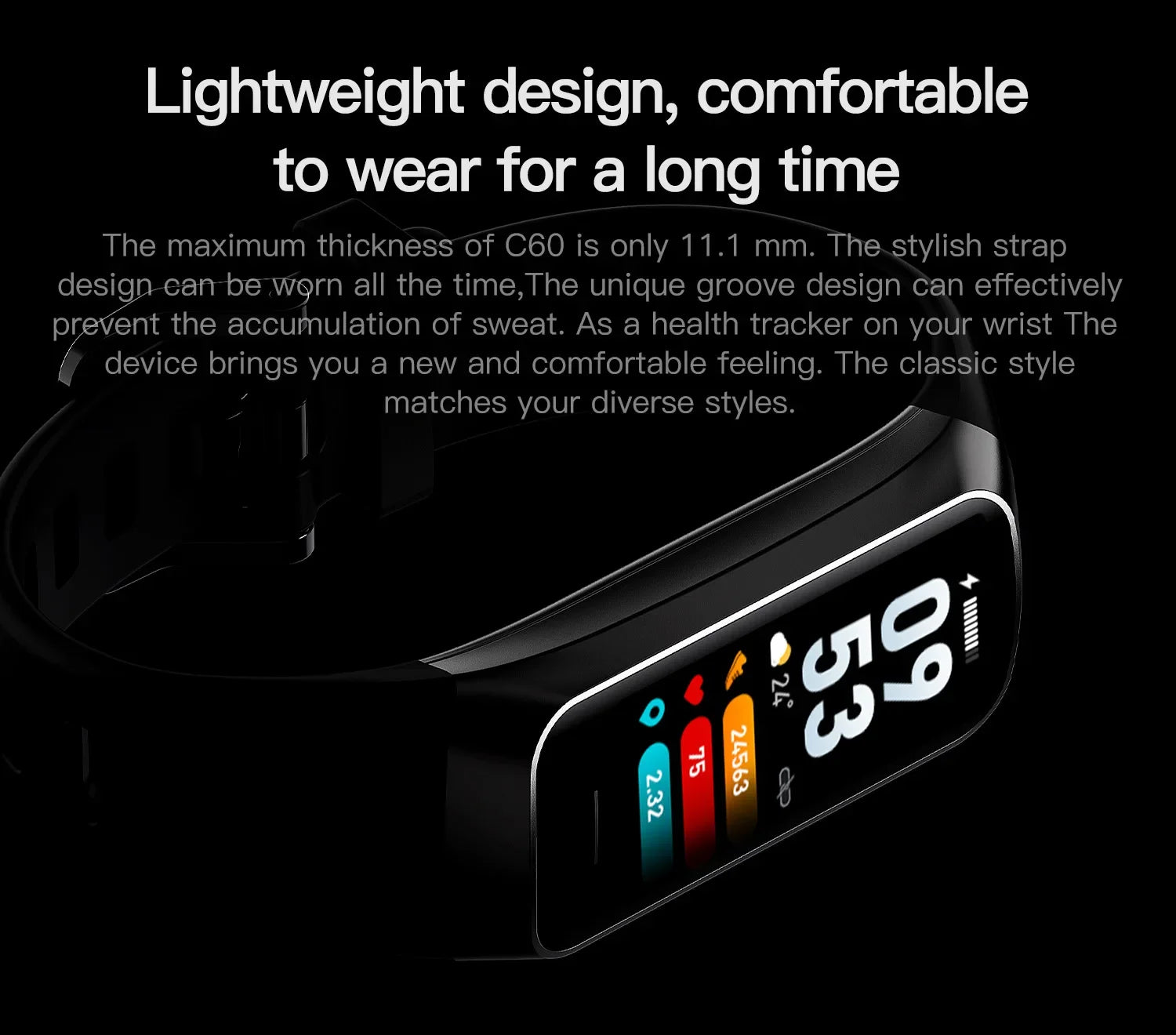 EFFEOKKI C60 Smart Fitness Tracker