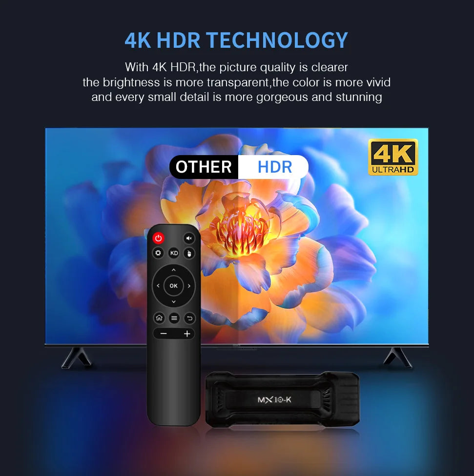 MX10-K 4K Android TV Stick & Streaming Device