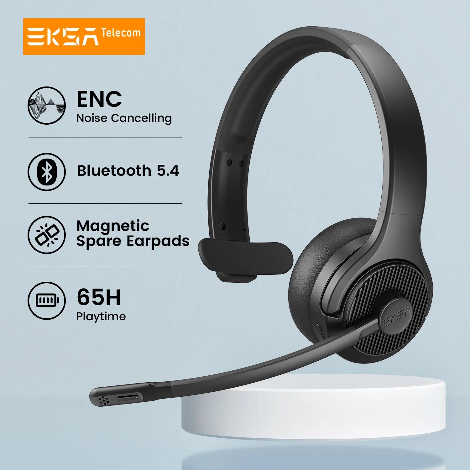 EKSA H3 Bluetooth Wireless Office Headset