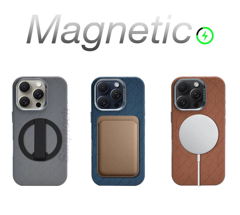 Patterned Leather MagSafe Case for Apple iPhone