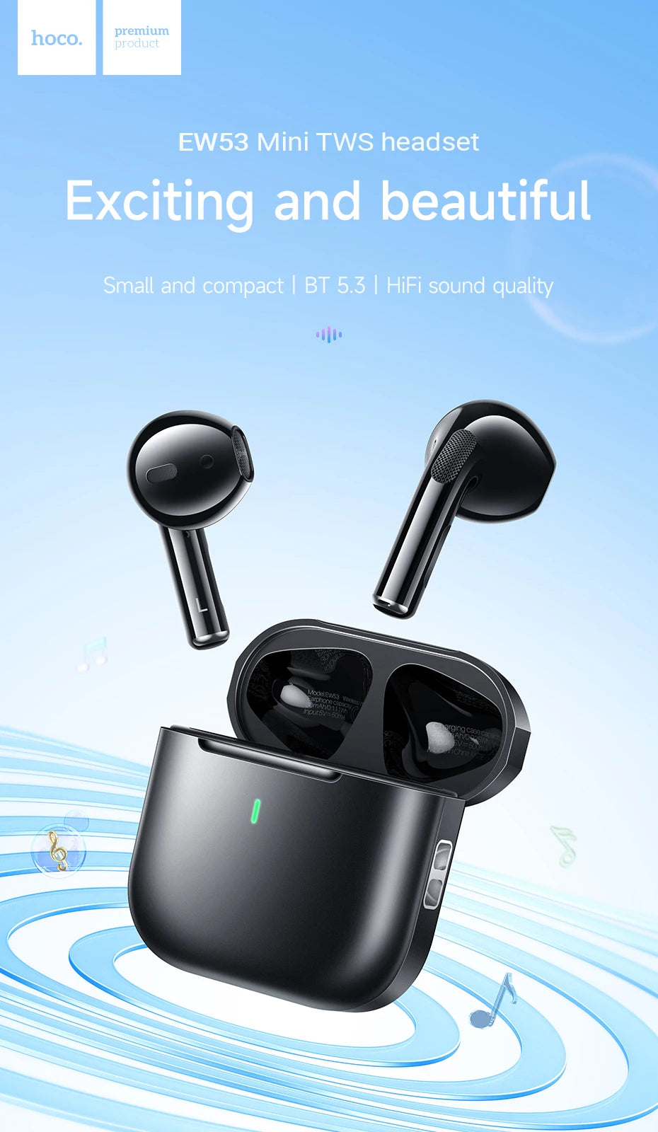 HOCO EW53 Bluetooth Wireless Earphones