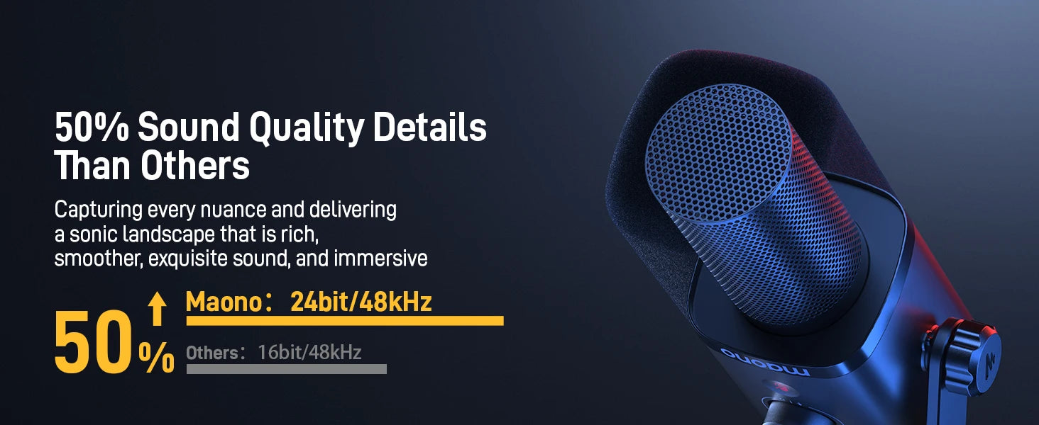 MAONO PD100X Dynamic Streaming Microphone & Stand