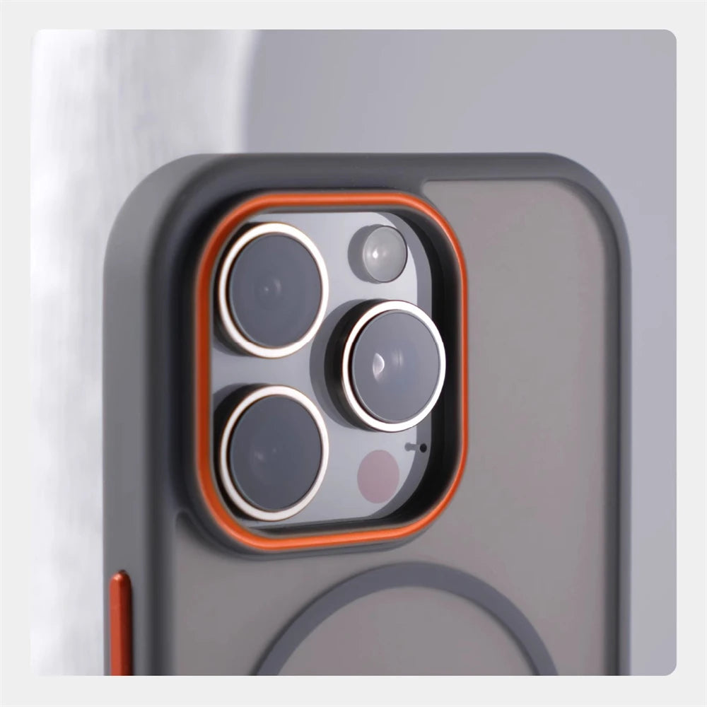 Frosted Translucent Magnetic Case for Apple iPhone