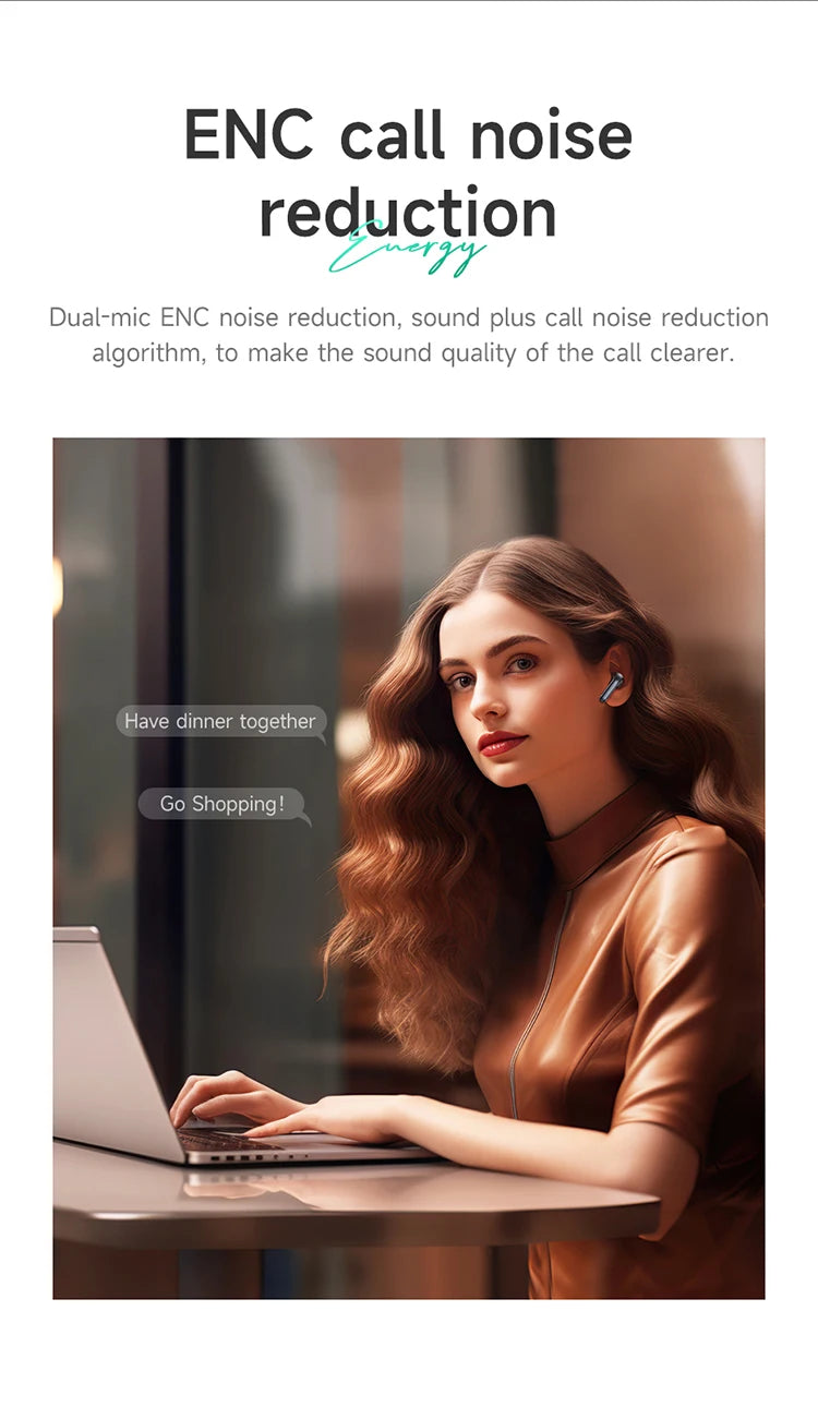 HOCO AirPods EQ5 Noise Cancelling Bluetooth Wireless Earbuds