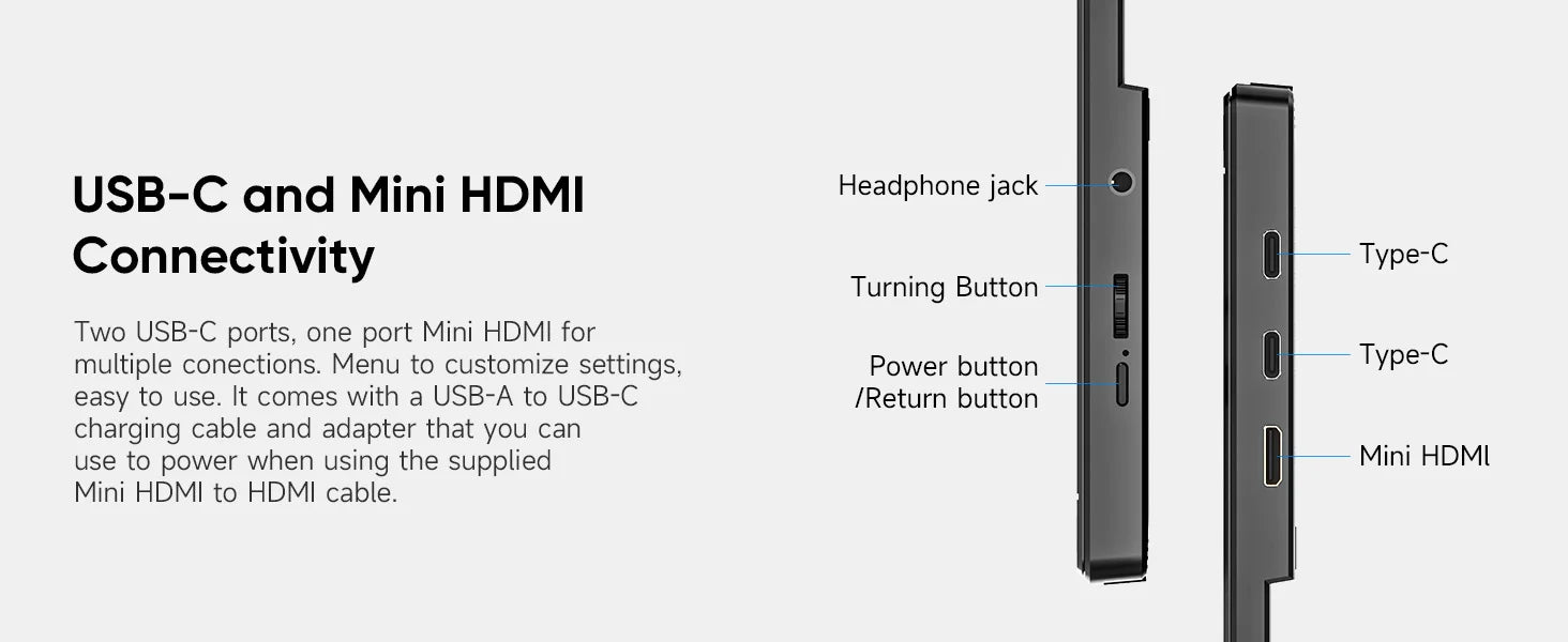 DOPESPLAY Full HD 15.6" Portable Monitor with Integrated Stand