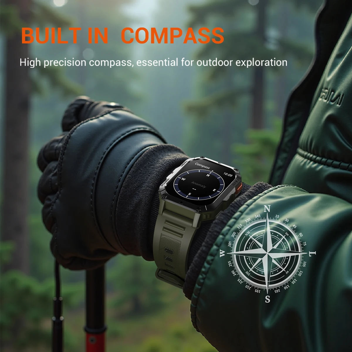 BLACKVIEW W70 2.01" Tactical Smart Watch