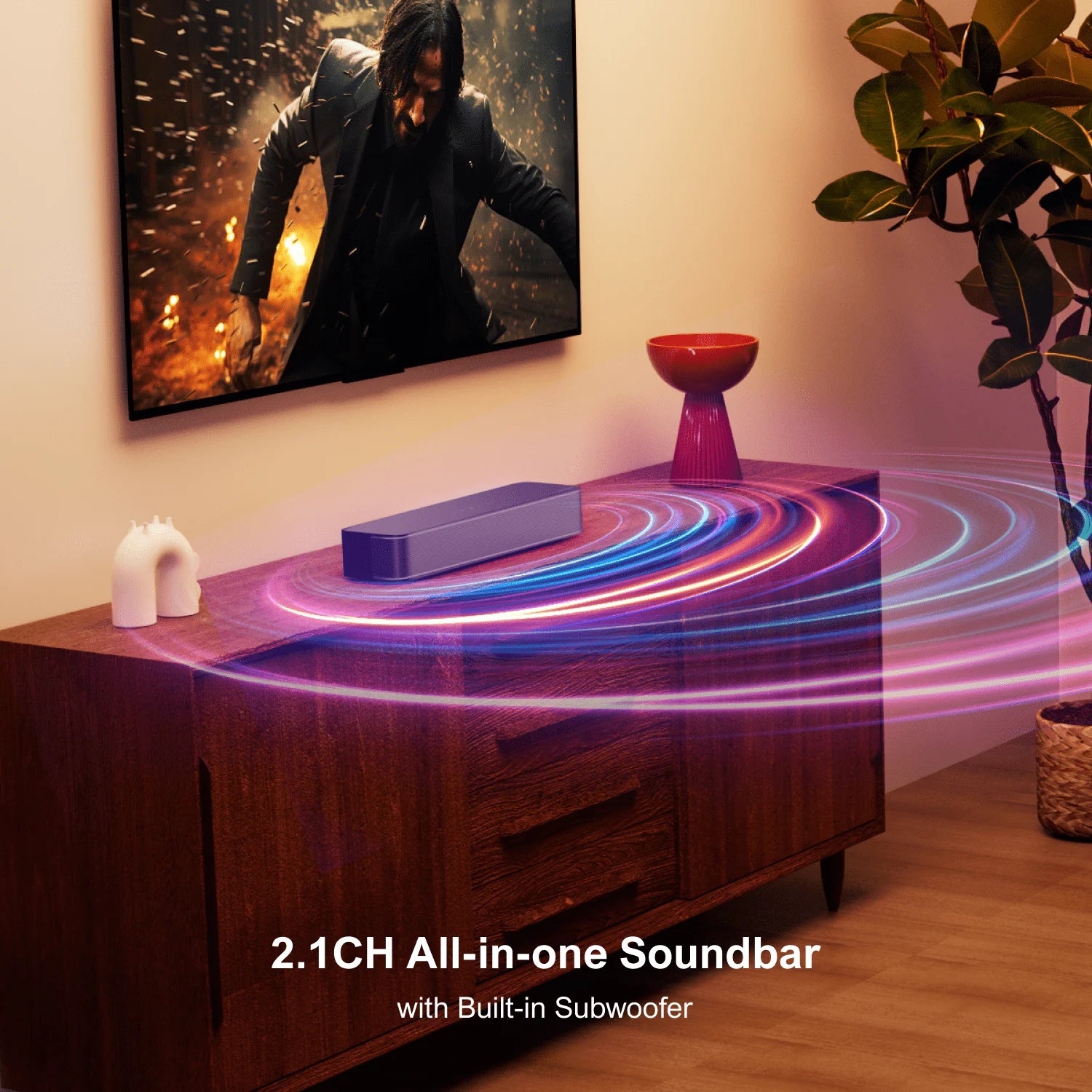 ULTIMEA Solo B30 Pro 2.1 Sound Bar with Built-in Subwoofer