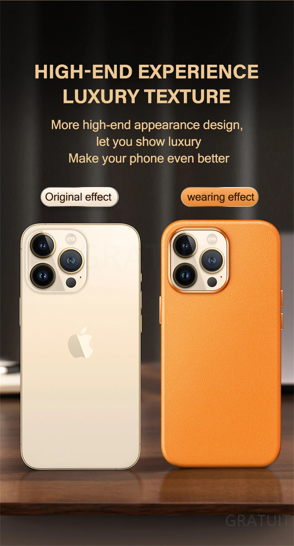 Leather MagSafe Shockproof Case for iPhone