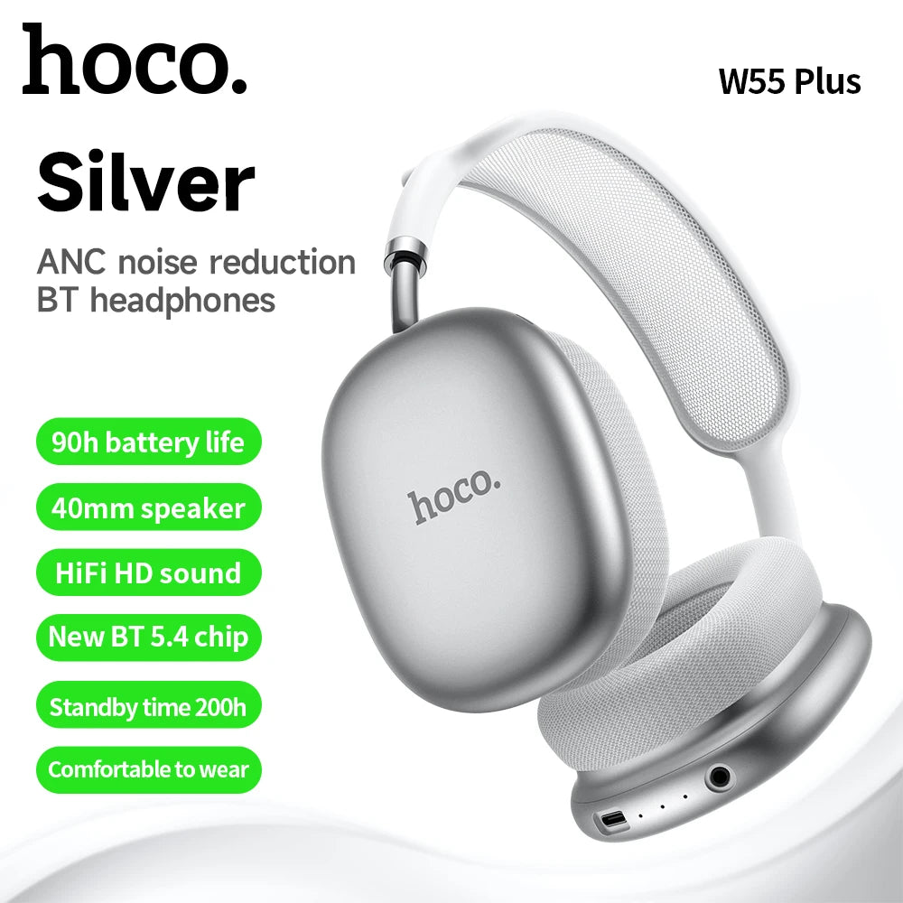 HOCO W55 Plus Noise Cancelling Bluetooth Wireless Headphones