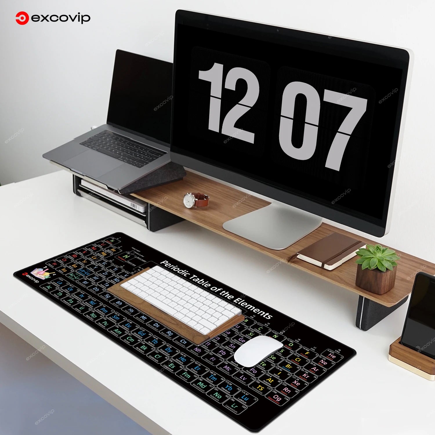 EXCO Non-Slip Periodic Table Desk Mat & Gaming Pad