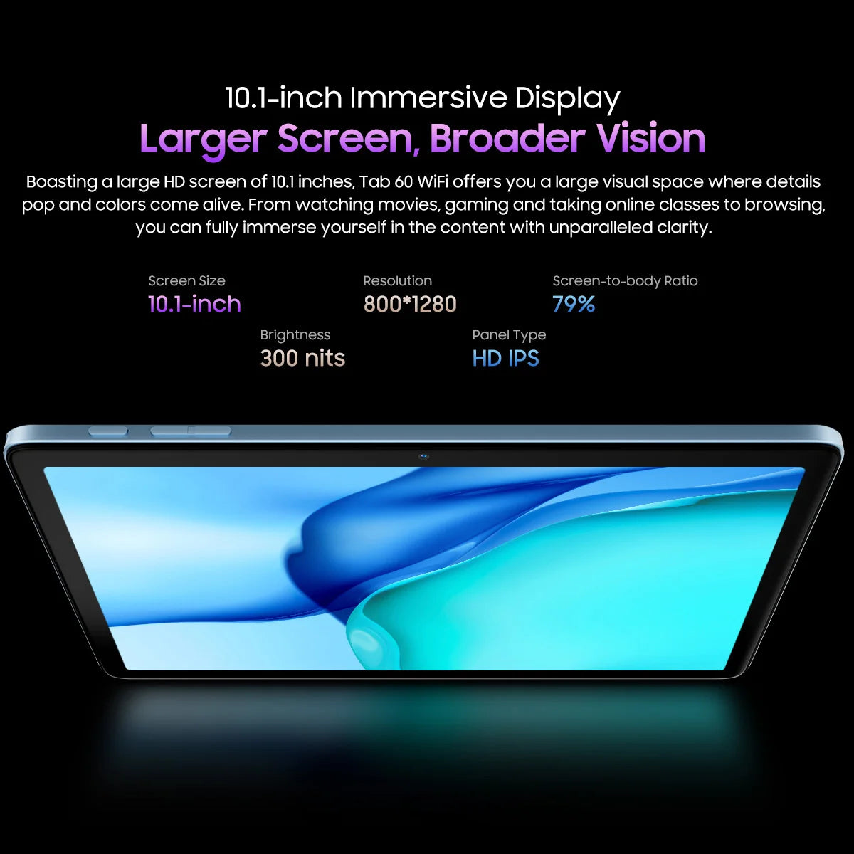 BLACKVIEW Tab 60 WiFi 10.1" HD Android Tablet - 128GB