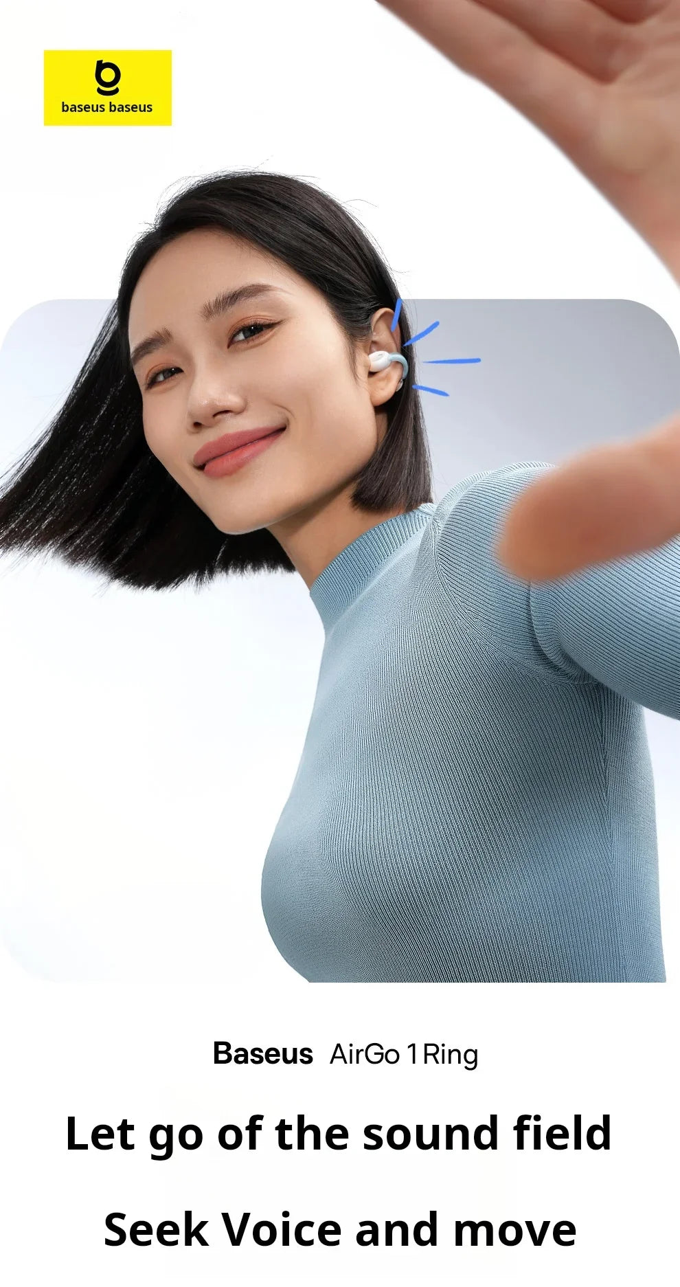 BASEUS AirGo 1 Ring Bluetooth Wireless Open-Ear Earphones