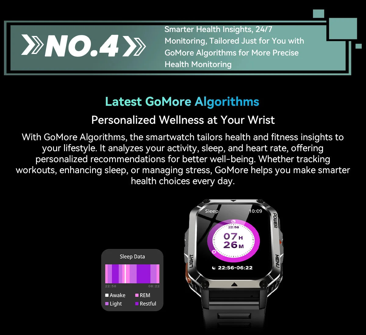 BLACKVIEW W70 2.01" Tactical Smart Watch