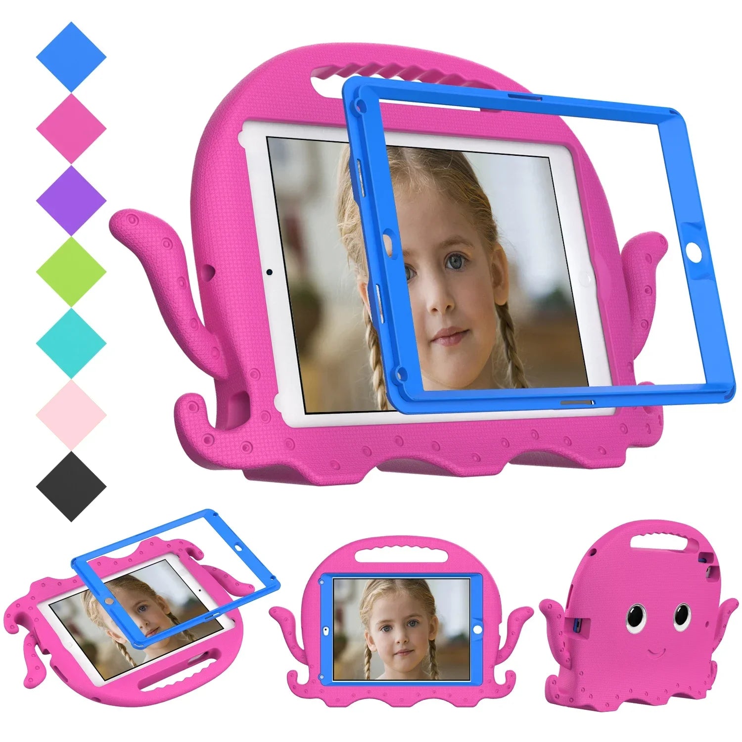 Octopus Shockproof and Protective iPad Case for Kids