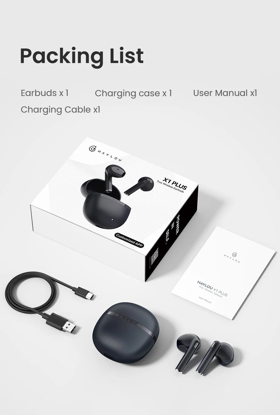 HAYLOU X1 Plus ENC Bluetooth Wireless Earphones