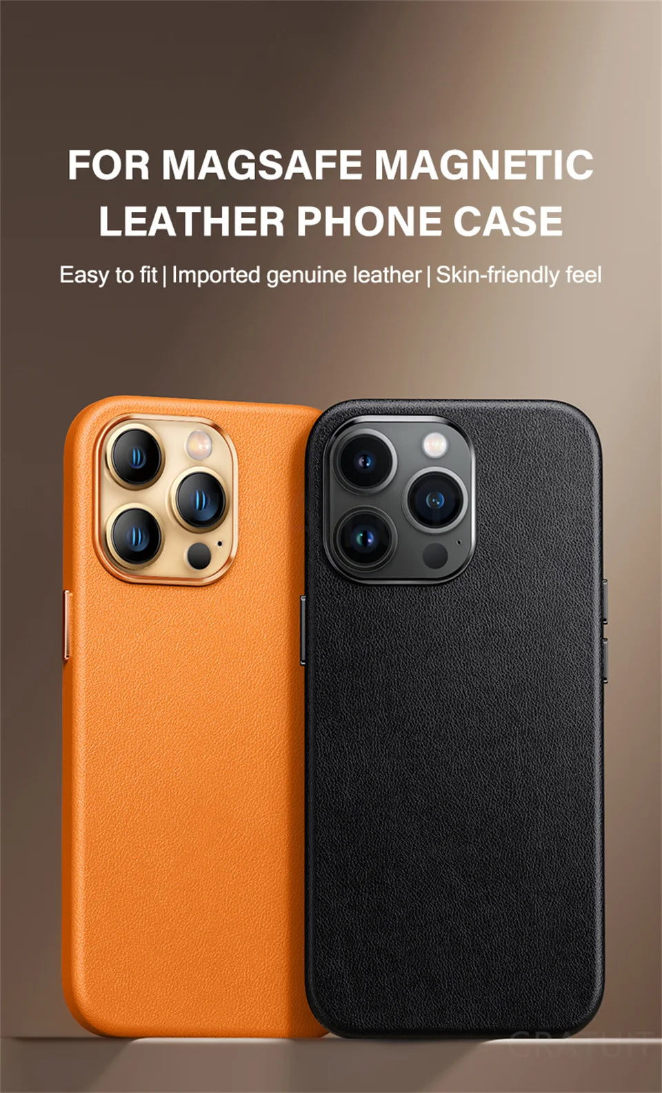 Leather MagSafe Shockproof Case for iPhone