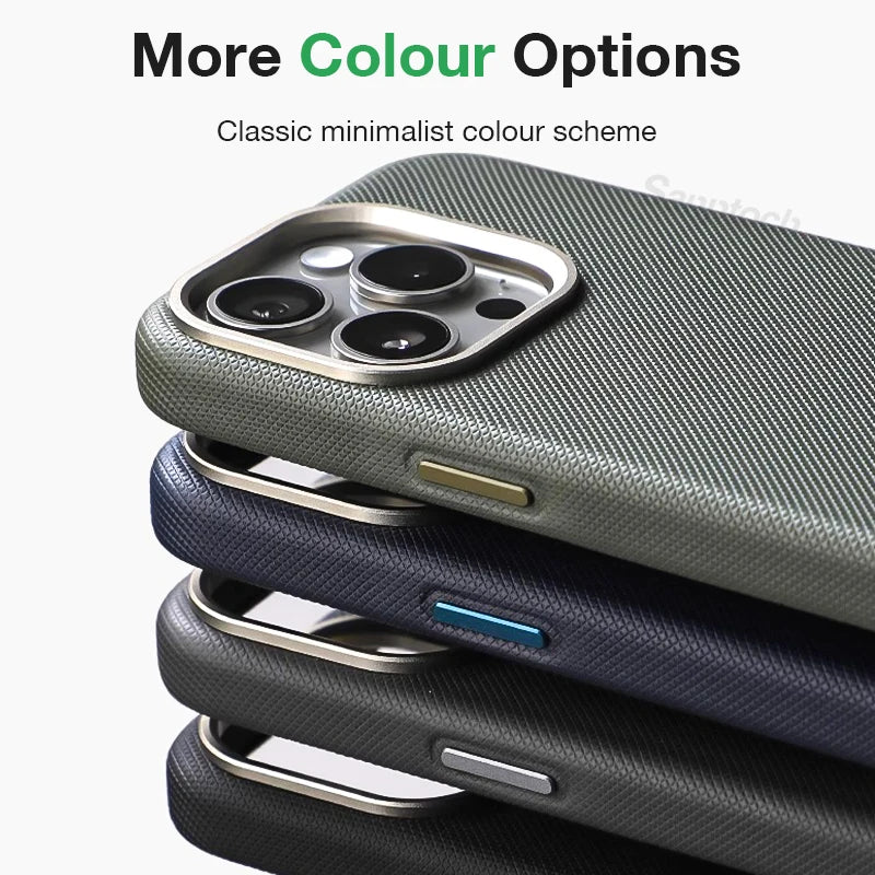 Leather Textured MagSafe Shockproof Case for Apple iPhone