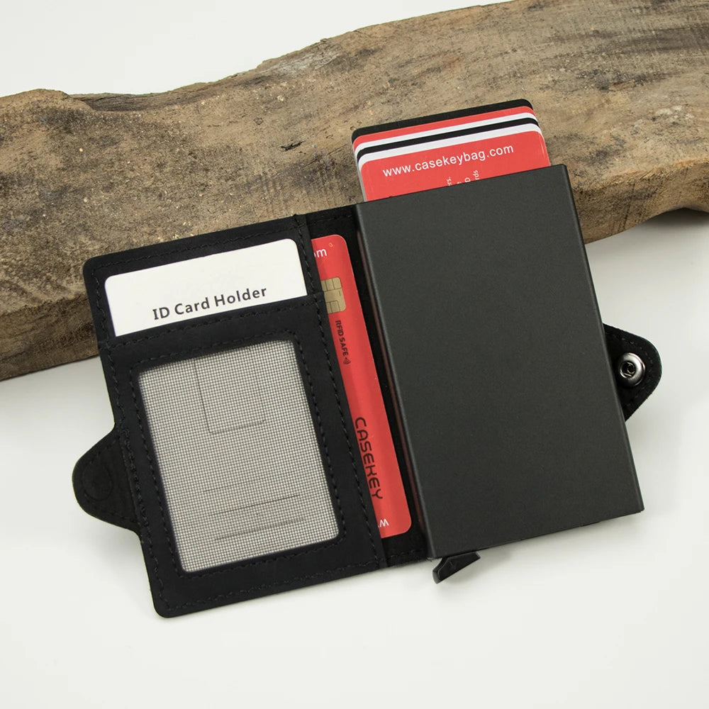 Smart Click Wallet CASEKEY Multifunctional Smart Wallet with RFID Blocking & Cash Clip ...