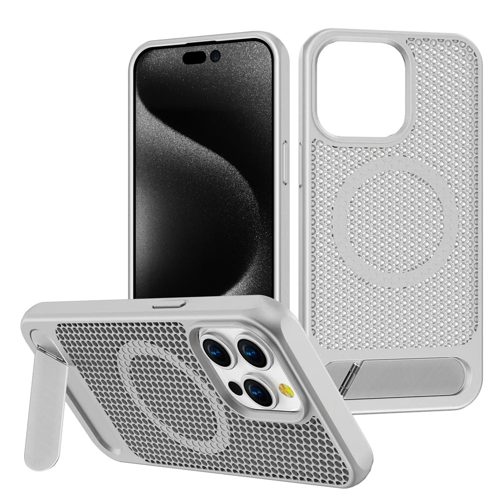 Magnetic Shockproof Cooling Case for iPhone with Stand