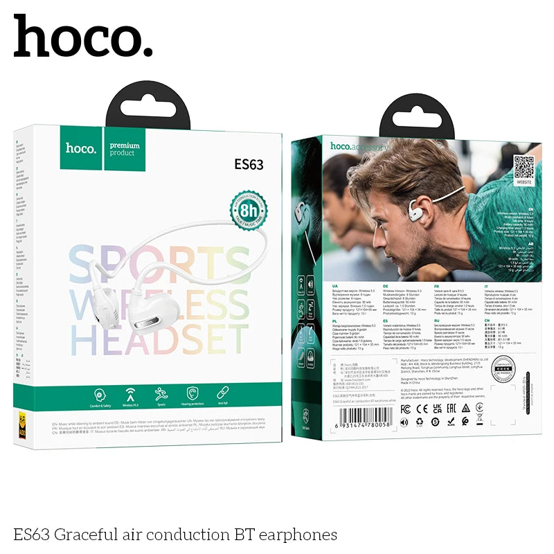 HOCO ES63 Neckband Bluetooth Wireless Open Ear Headphones