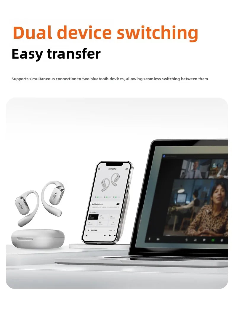 SHOKZ OpenFit 2+ Open-Ear Headphones