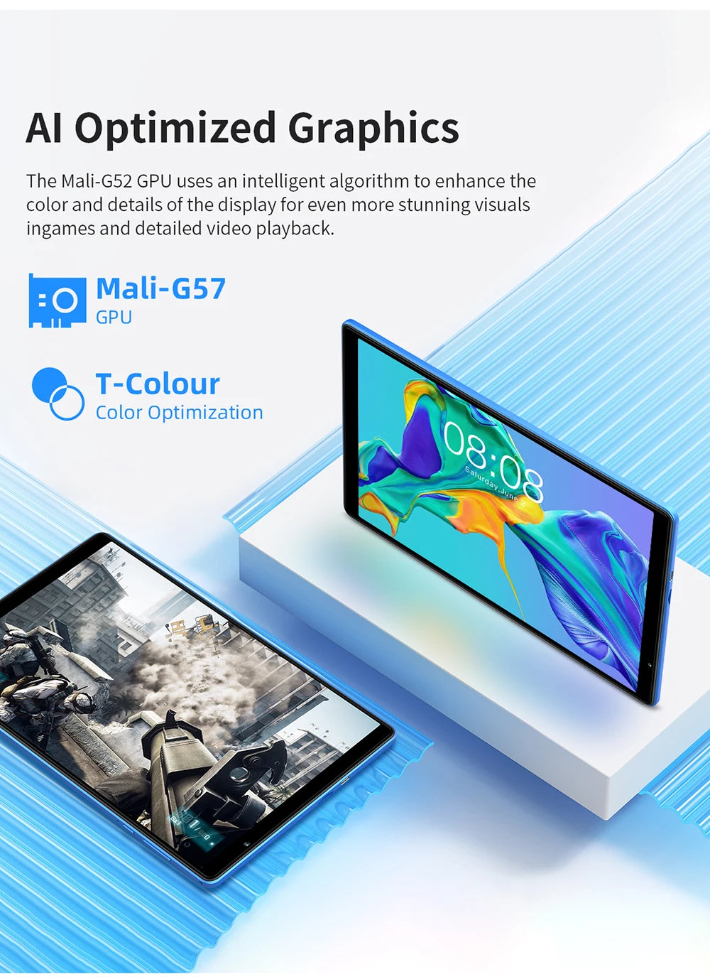 TECLAST P26T 10.1" Android Tablet - 128GB, Blue