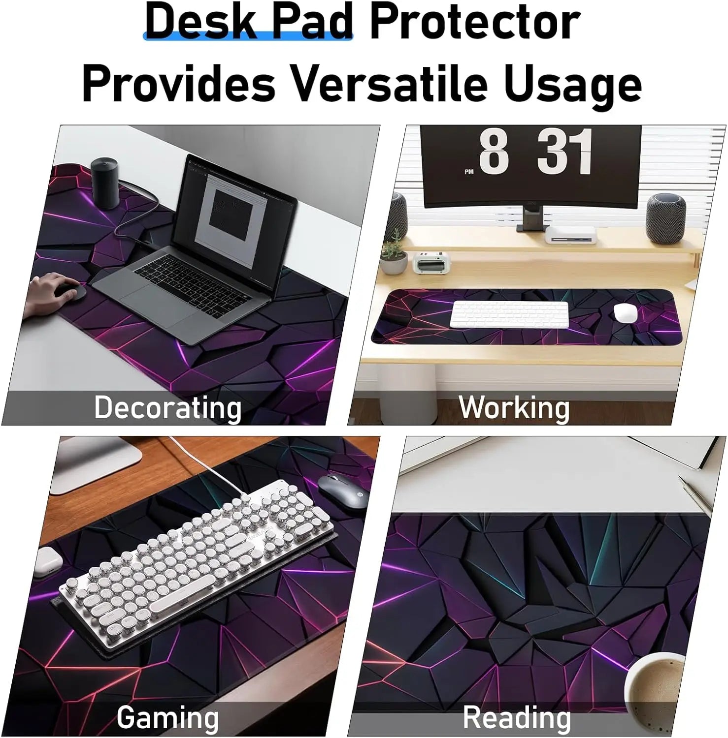 YSAGi Non-Slip Gaming Desk Mat & Mouse Pad