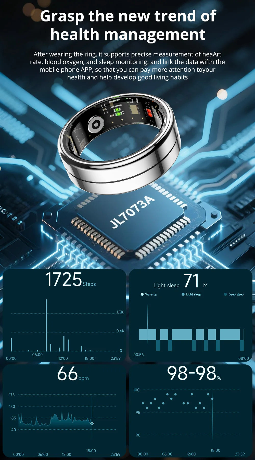 COLMI R07 Smart Ring with Charging Case