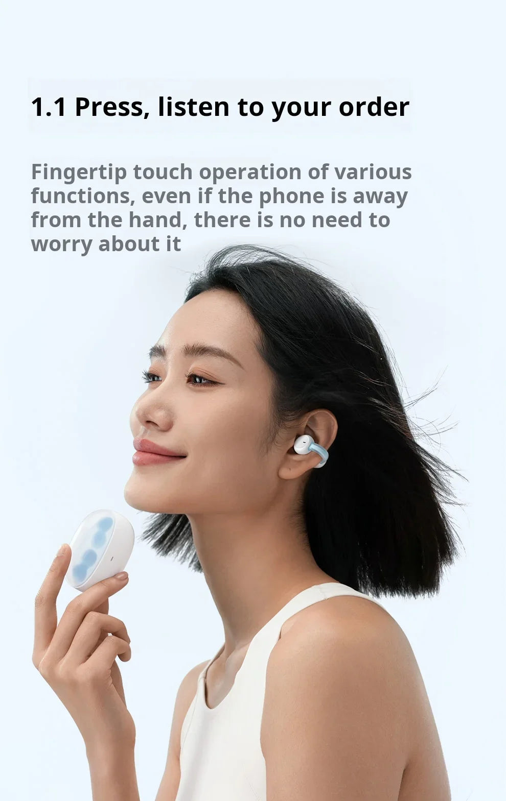 BASEUS AirGo 1 Ring Bluetooth Wireless Open-Ear Earphones