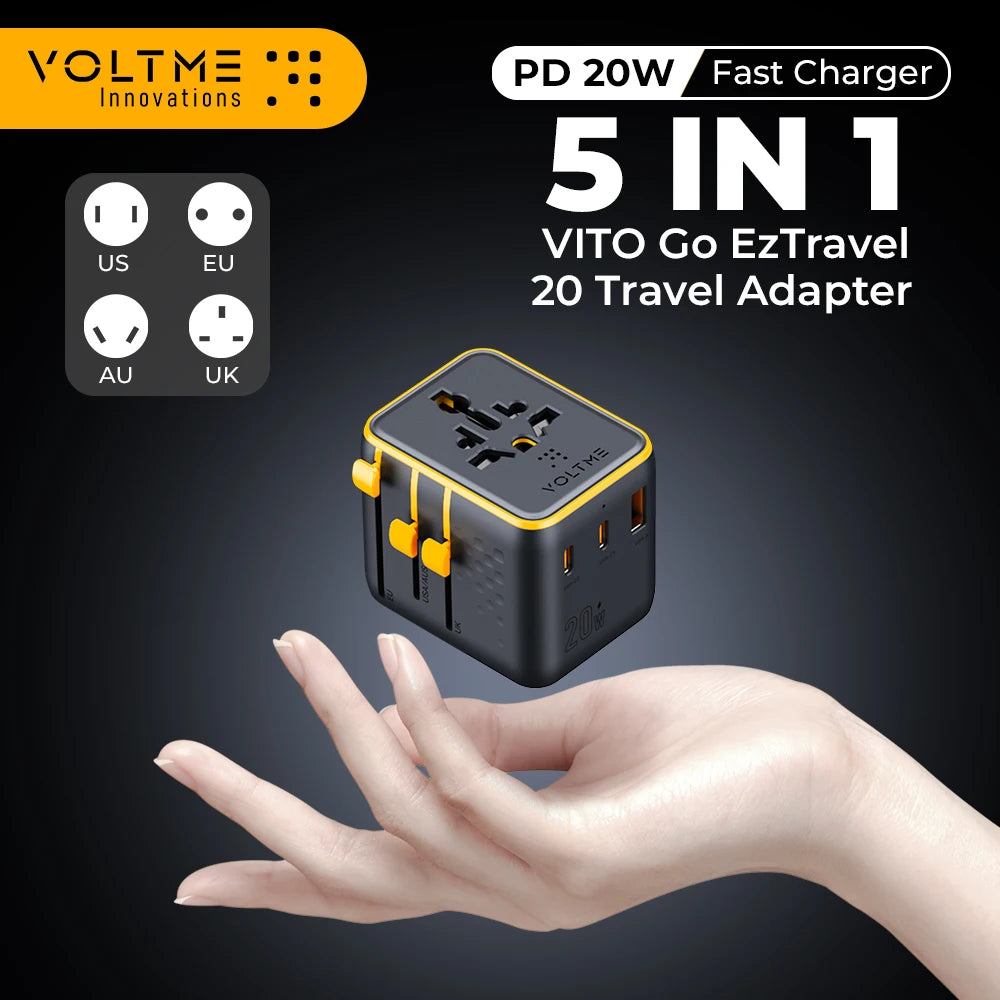 VOLTME Vito Go EzTravel 5in1 Universal Travel Adapter