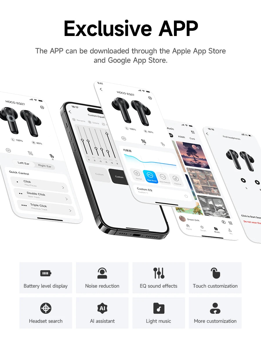 HOCO EQ27 Noise Cancelling Bluetooth Wireless Earbuds