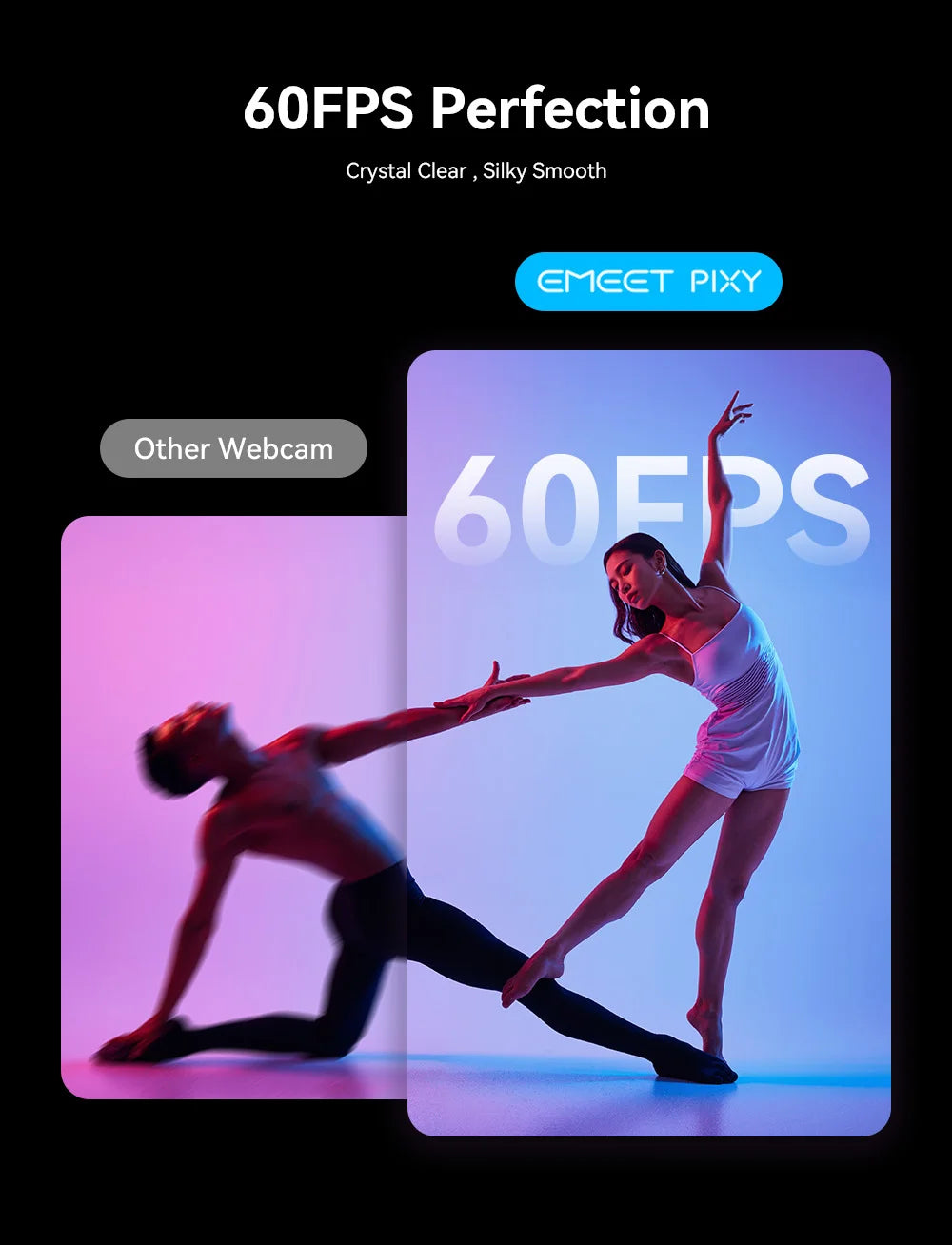 EMEET PIXY 4K Dual-Lense AI Tracking Streaming Webcam