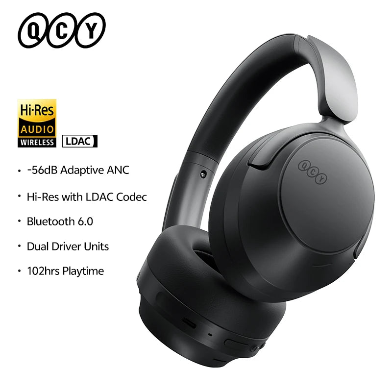 QCY H3S Adaptive Noise Cancelling Bluetooth Wireless Headphones