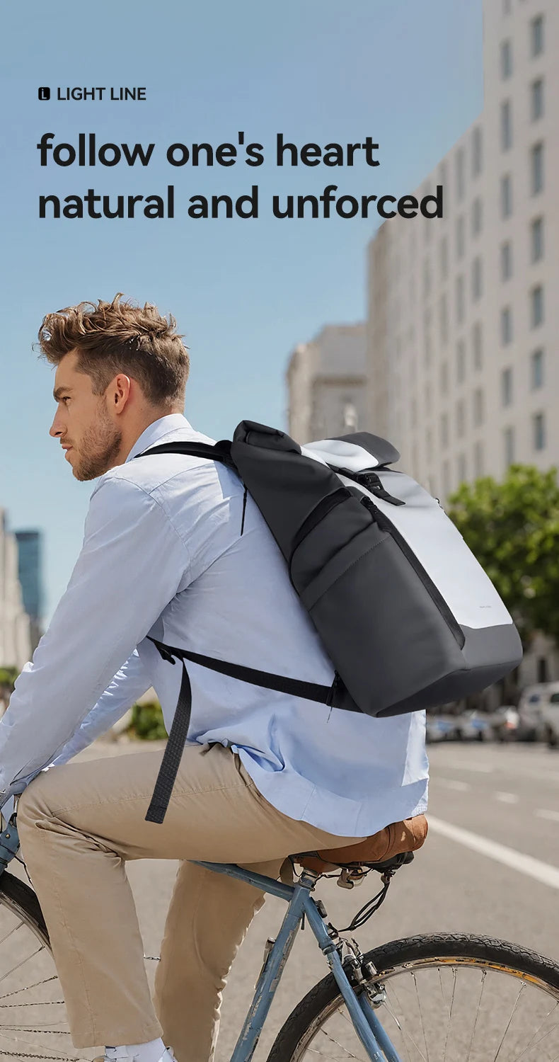 MARK RYDEN MR3807 Roll-Top Business Travel Backpack