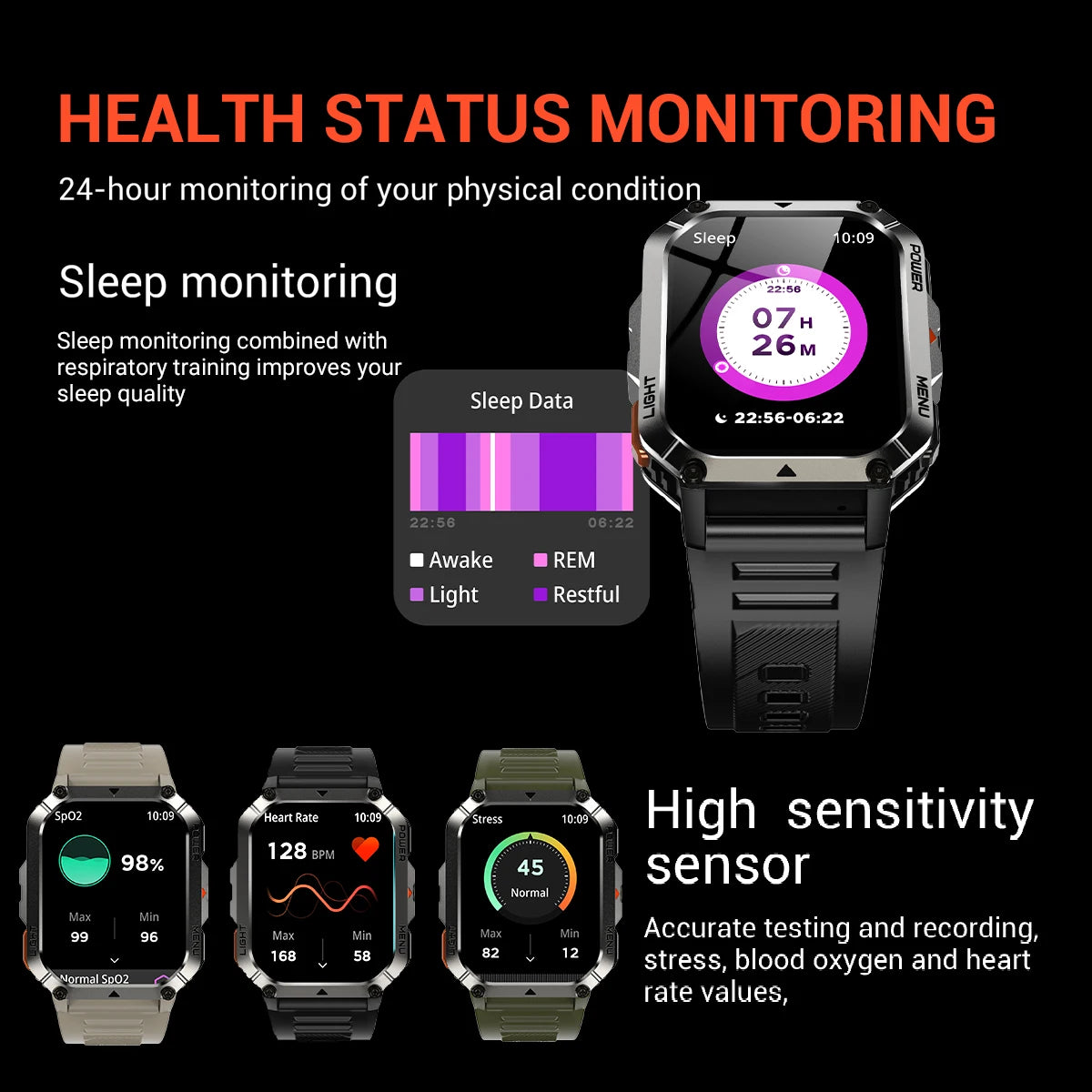 BLACKVIEW W70 2.01" Tactical Smart Watch