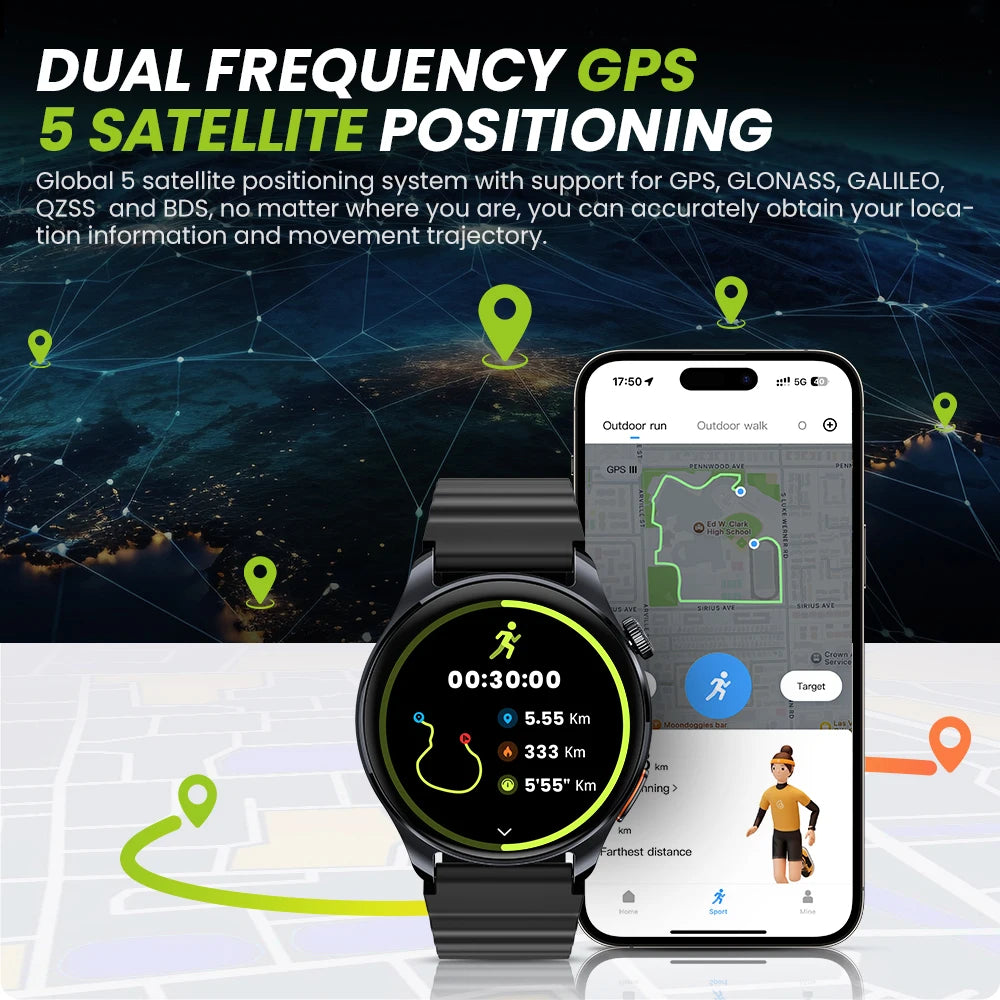 HAYLOU Watch 4S 1.43" AMOLED GPS Smart Watch