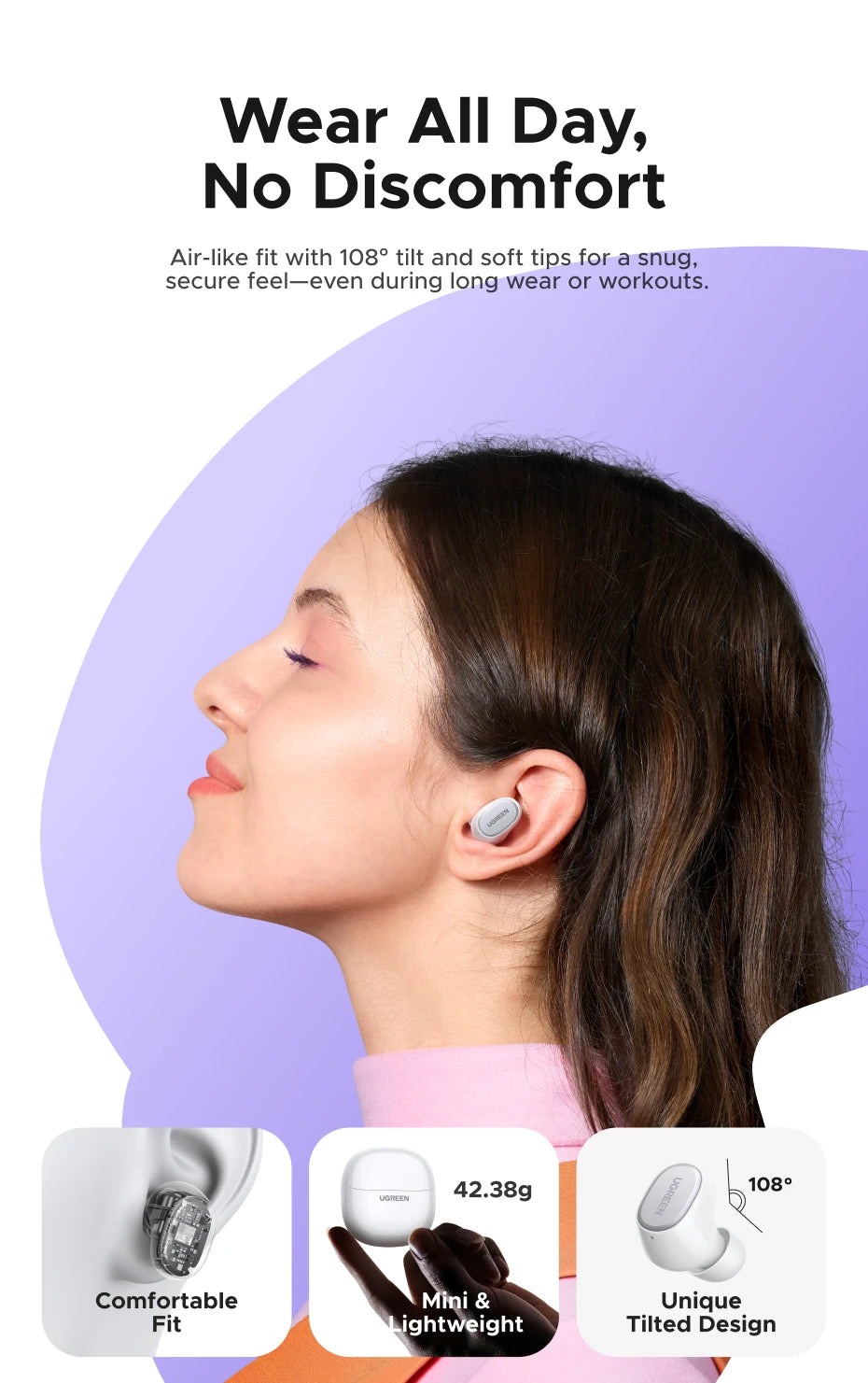 UGREEN Dots Bluetooth Wireless Earbuds