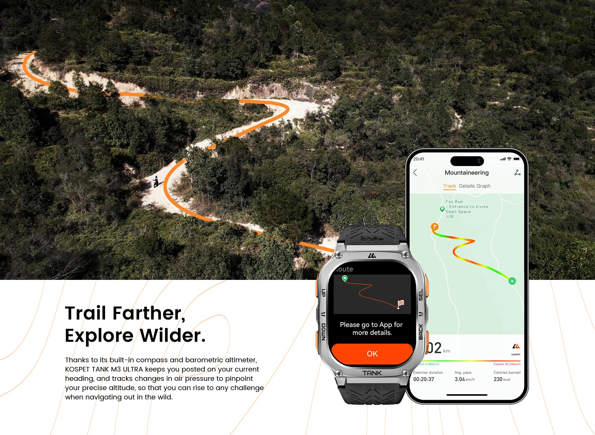 KOSPET Tank M3 Ultra 1.96" AMOLED GPS Smart Watch