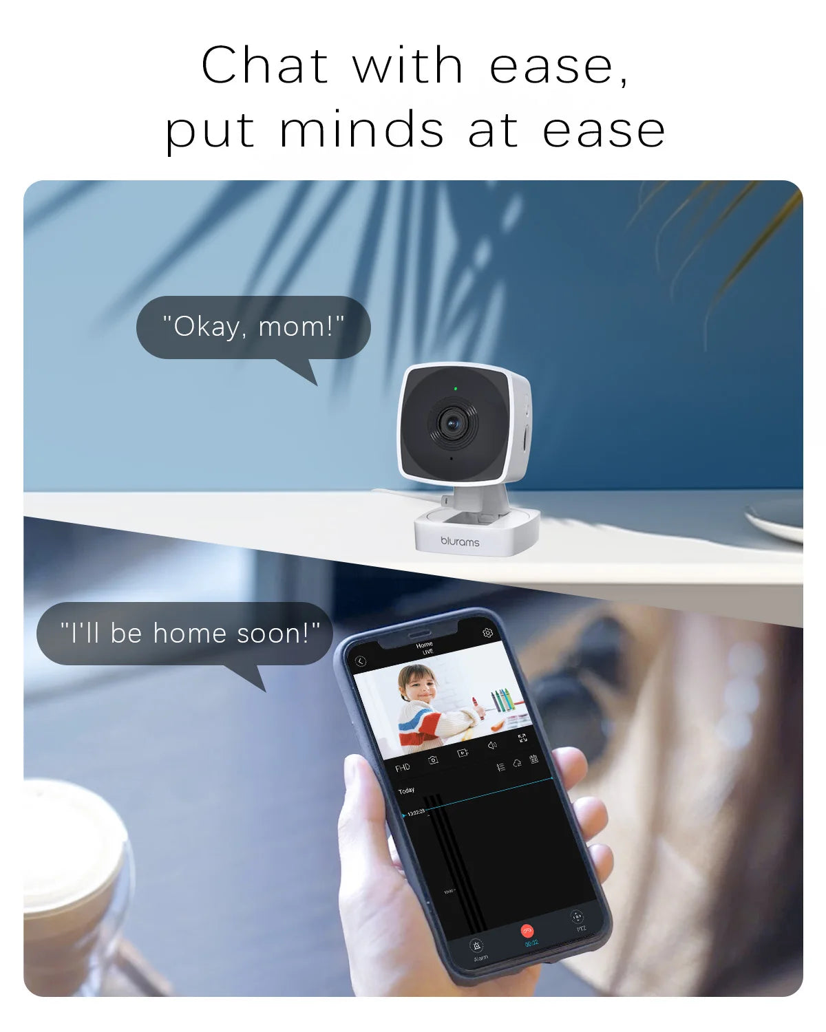 BLURAMS A12S FoleVue Cam 3MP Indoor Smart Home Security Camera